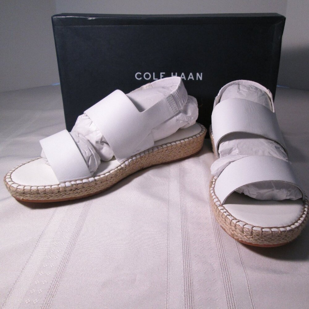 Cole Haan CloudFeel Leather Espadrille Sandals 11M - Picture 6 of 12